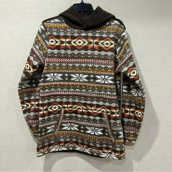 Dakota Grizzly Men’s Pullover Hoodie Sweatshirt Size Medium Hood Polyester Brown - Picture 2 of 16